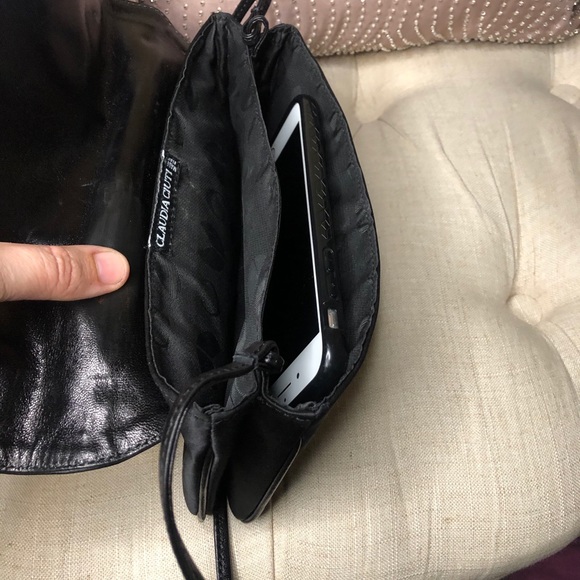 Claudia Ciuti satin leather jewel shoulder bag